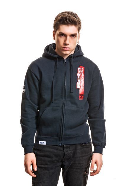 BETA PADDOCK HOODIE BLUE RED STRIPE